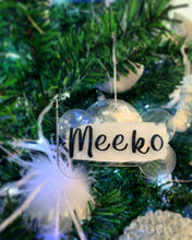Load image into Gallery viewer, Custom Acrylic Dog Bone Shaped Ornament