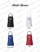 Load image into Gallery viewer, Personalized Adjustable Adult Aprons for Men and Women