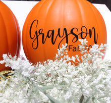 Load image into Gallery viewer, Personalized Faux Pumpkins
