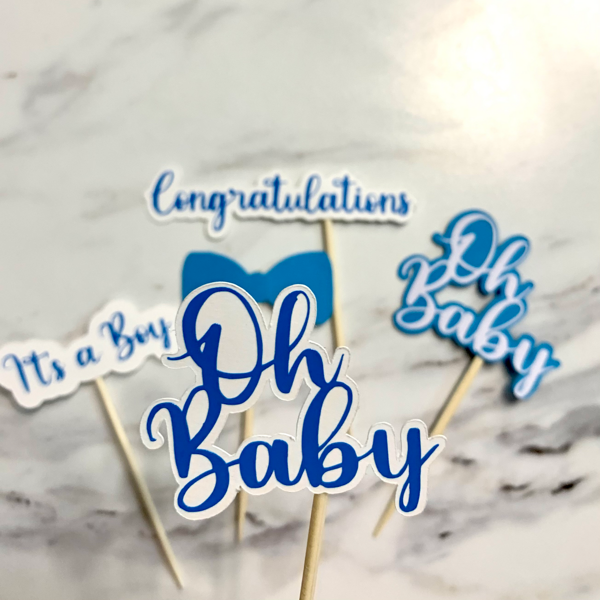 It's a Boy Baby Shower Cupcake Toppers – a lil' craft shop