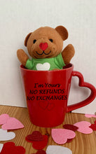 Load image into Gallery viewer, Red Heart Mug with Teddy Bear