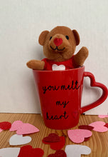 Load image into Gallery viewer, Red Heart Mug with Teddy Bear