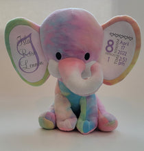 Load image into Gallery viewer, Birth Announcement Plush Elephant