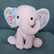 Load image into Gallery viewer, Birth Announcement Plush Elephant